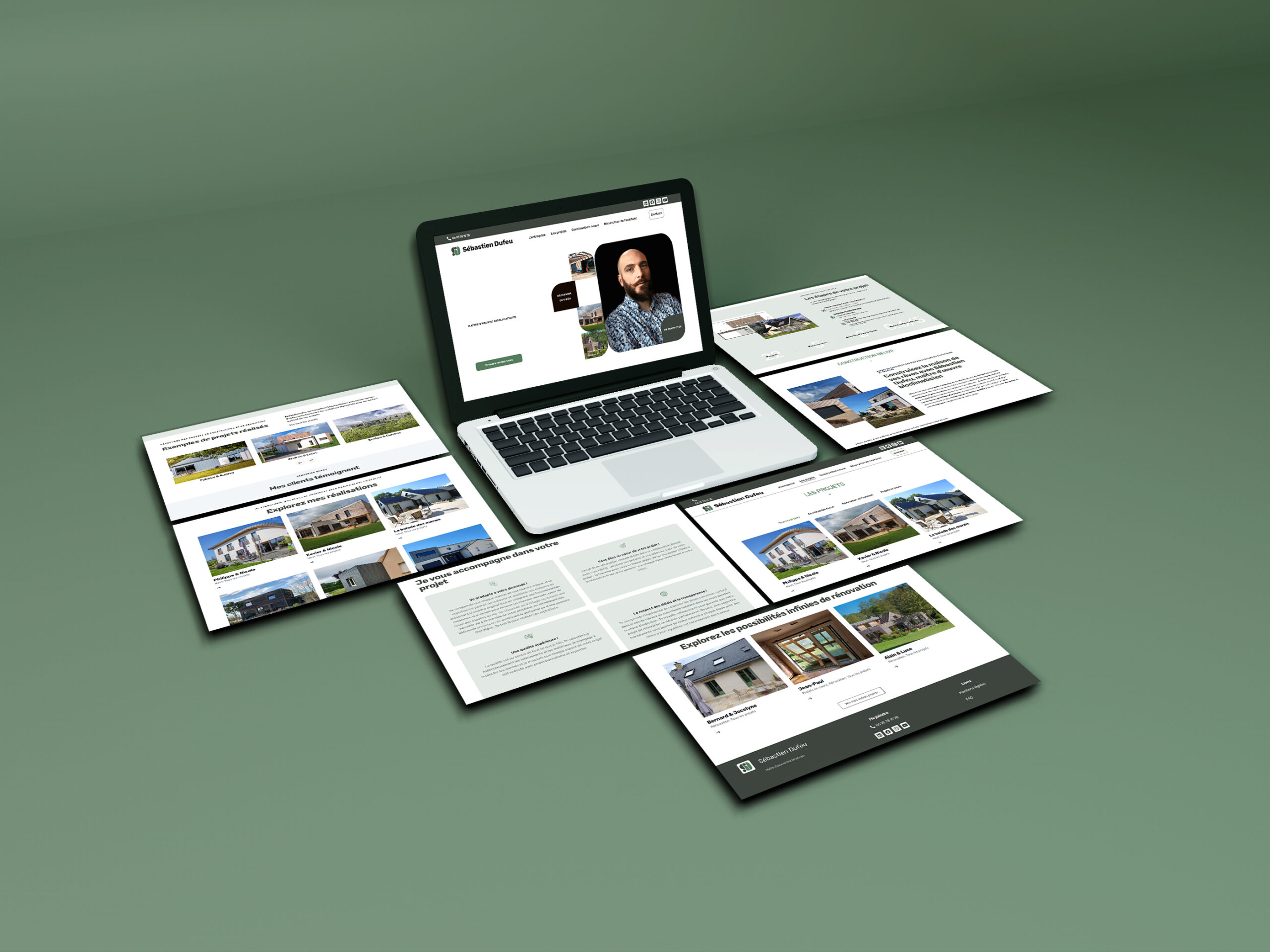 Mockup site Sébastien Dufeu