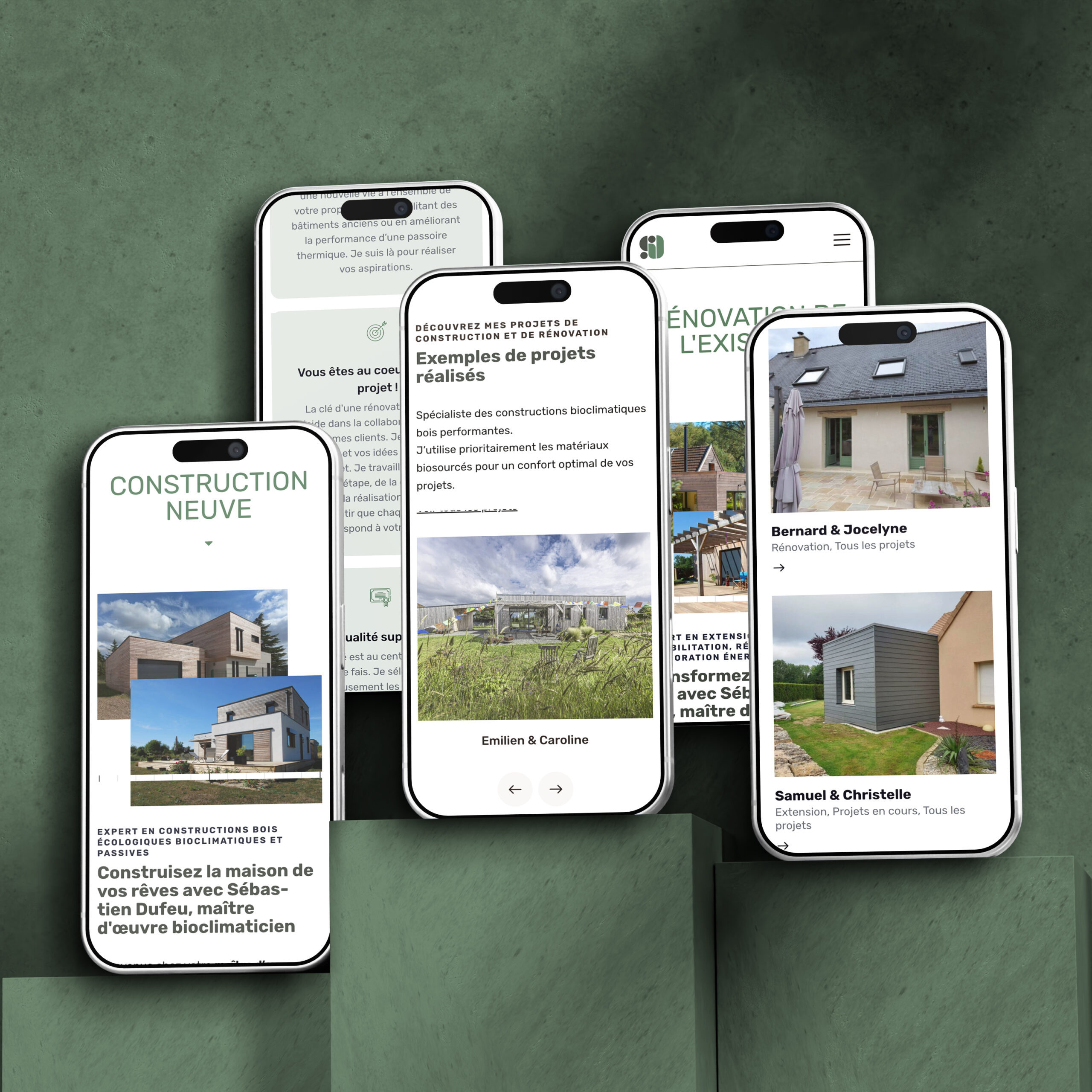 Mockup site internet mobile Sébastien Dufeu