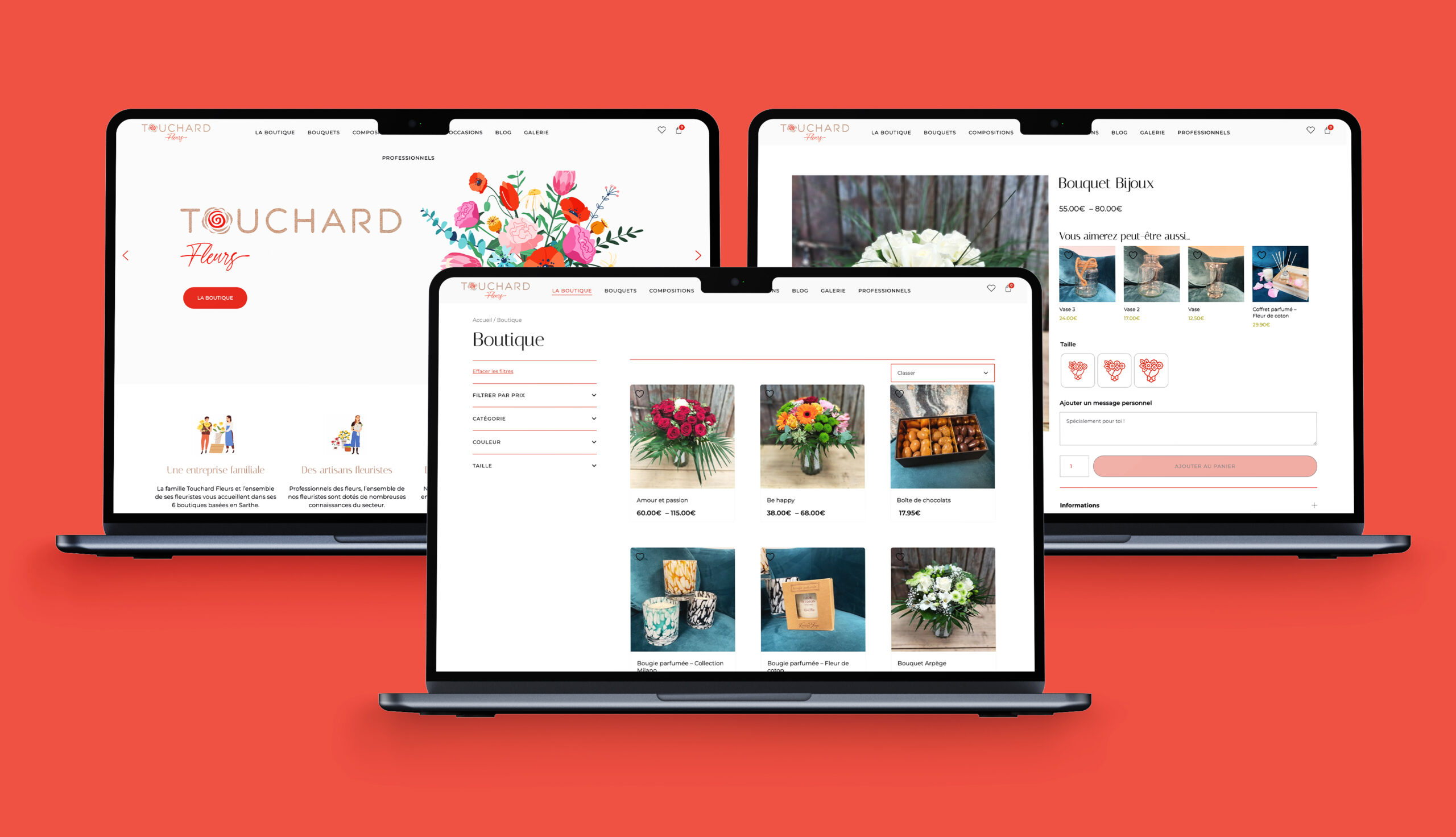 Mockup site internet Touchard fleurs