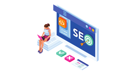 femme SEO ordinateur
