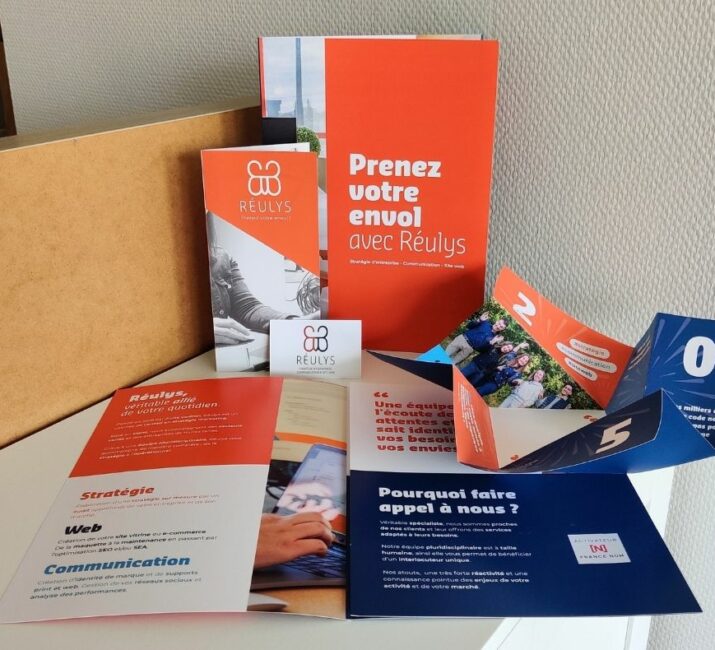 Différents supports prints réalisés par Réulys.