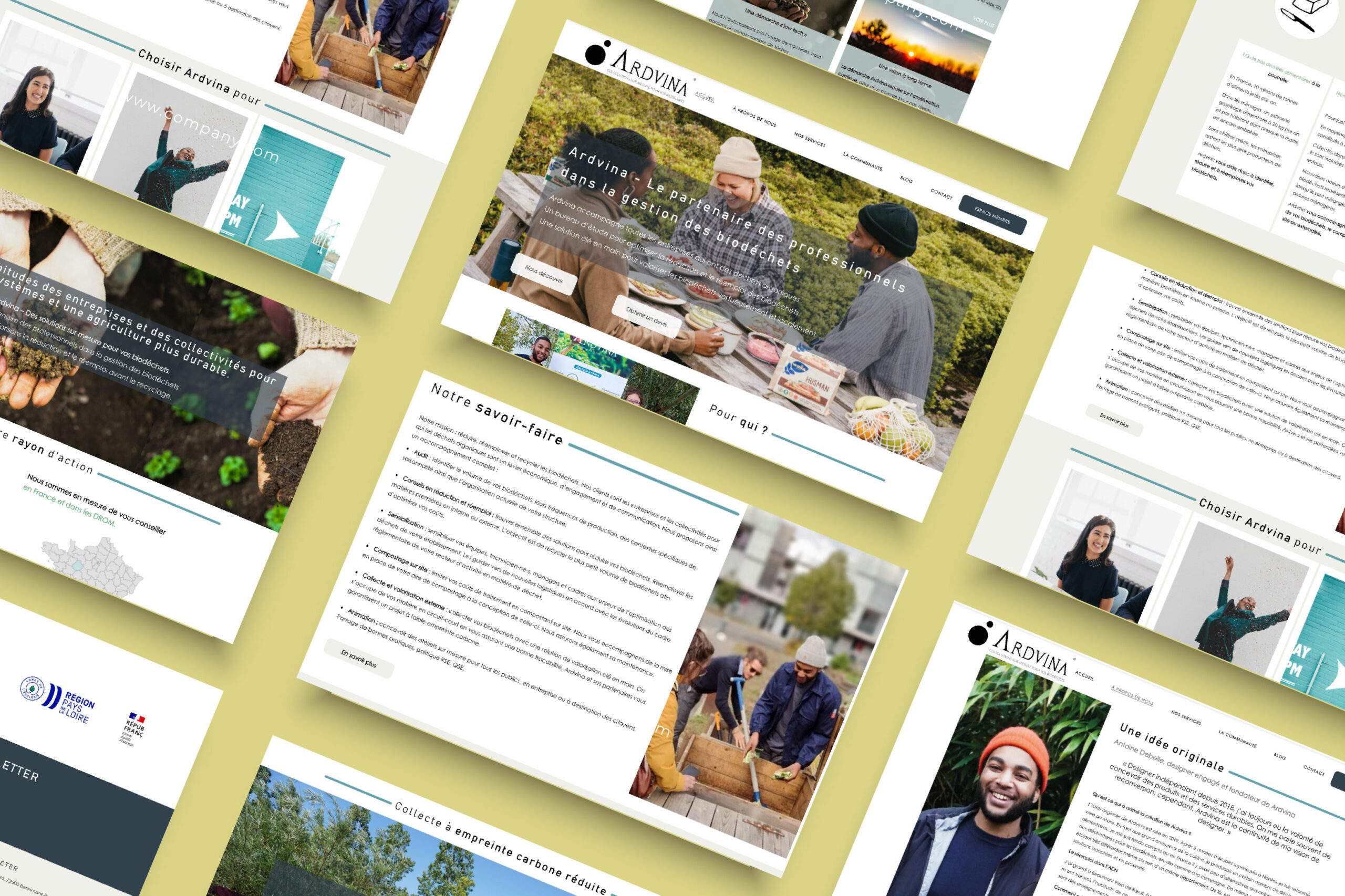 Mockup site internet Ardvina