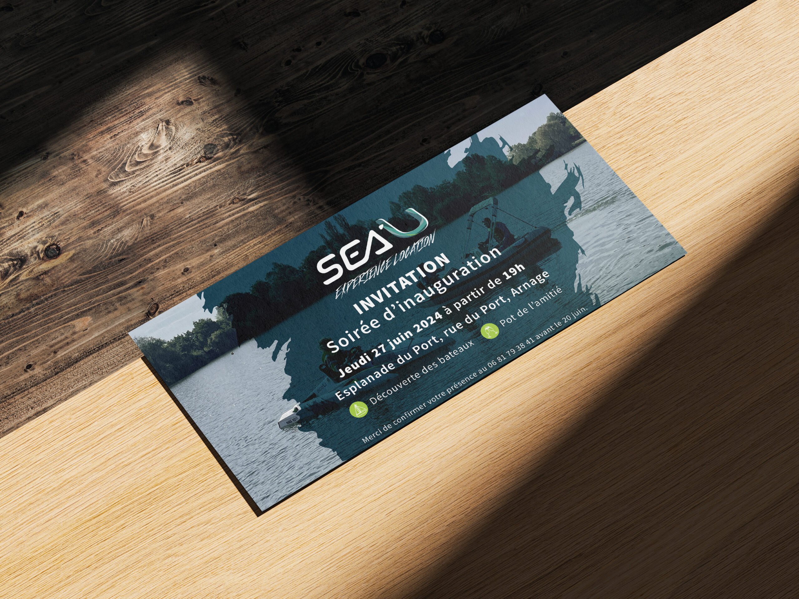 Mockup invitation Sea'U Experience Location
