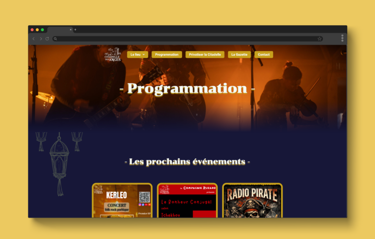 mockup site La Citadelle des Anges
