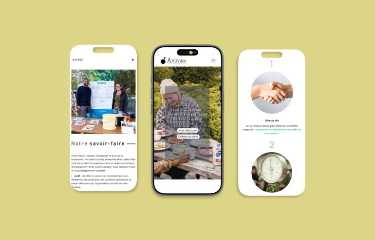 mockup site Ardvina